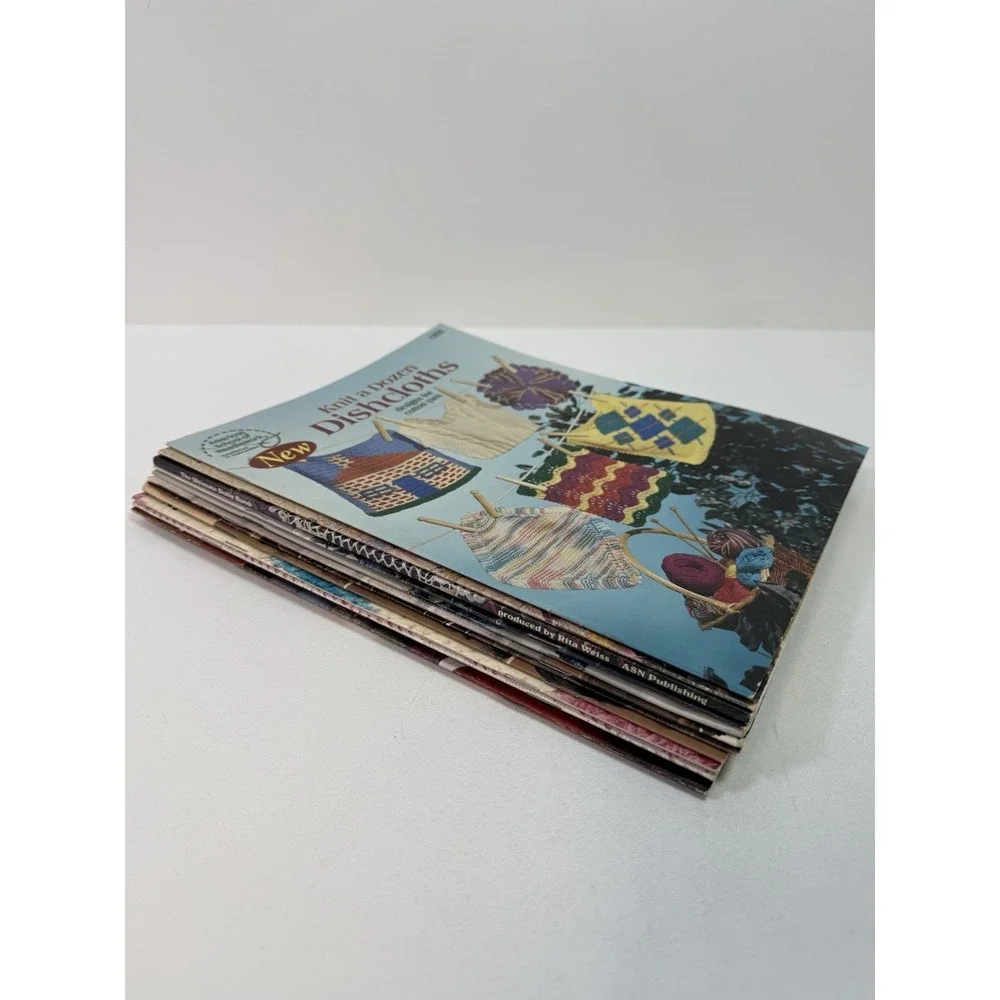 Lot of 11 American School of Needlework Knit Crochet Leaflets Misc, Random